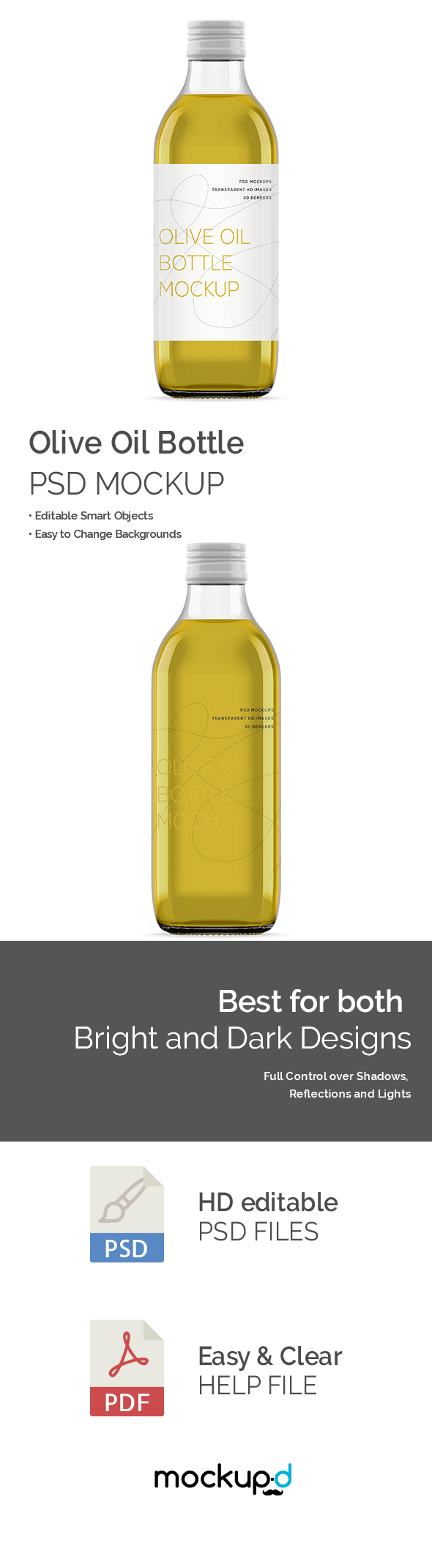 Small Olive Oil Bottle Mockup Featured