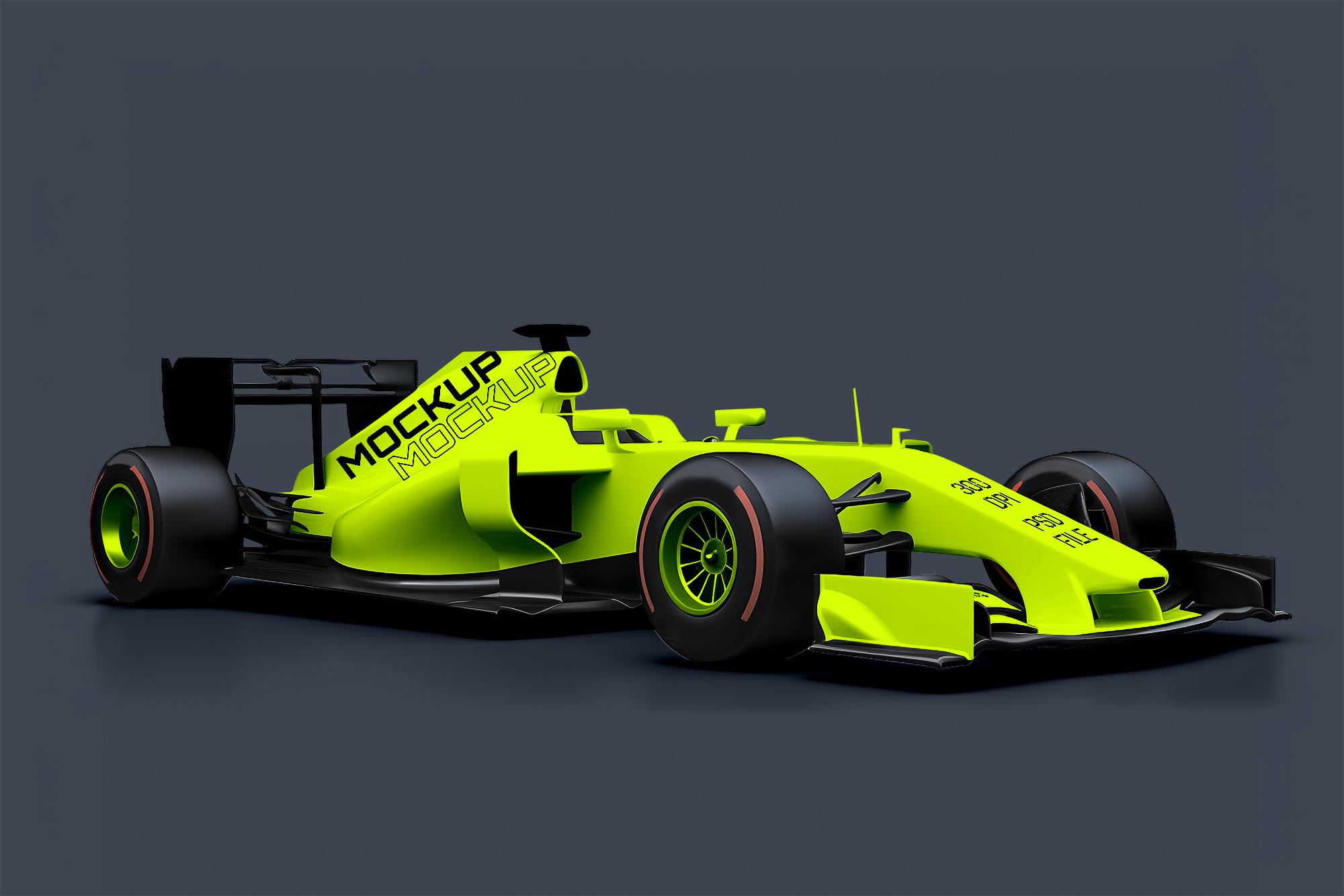 Top Down View Formula One Racing Car Mockup Mockupdaddy