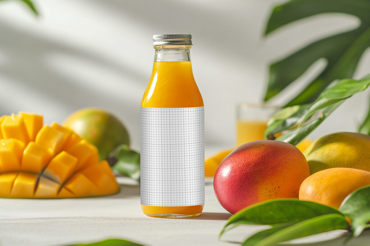 Premium Mango Juice Bottle Mockup Mockup Daddy