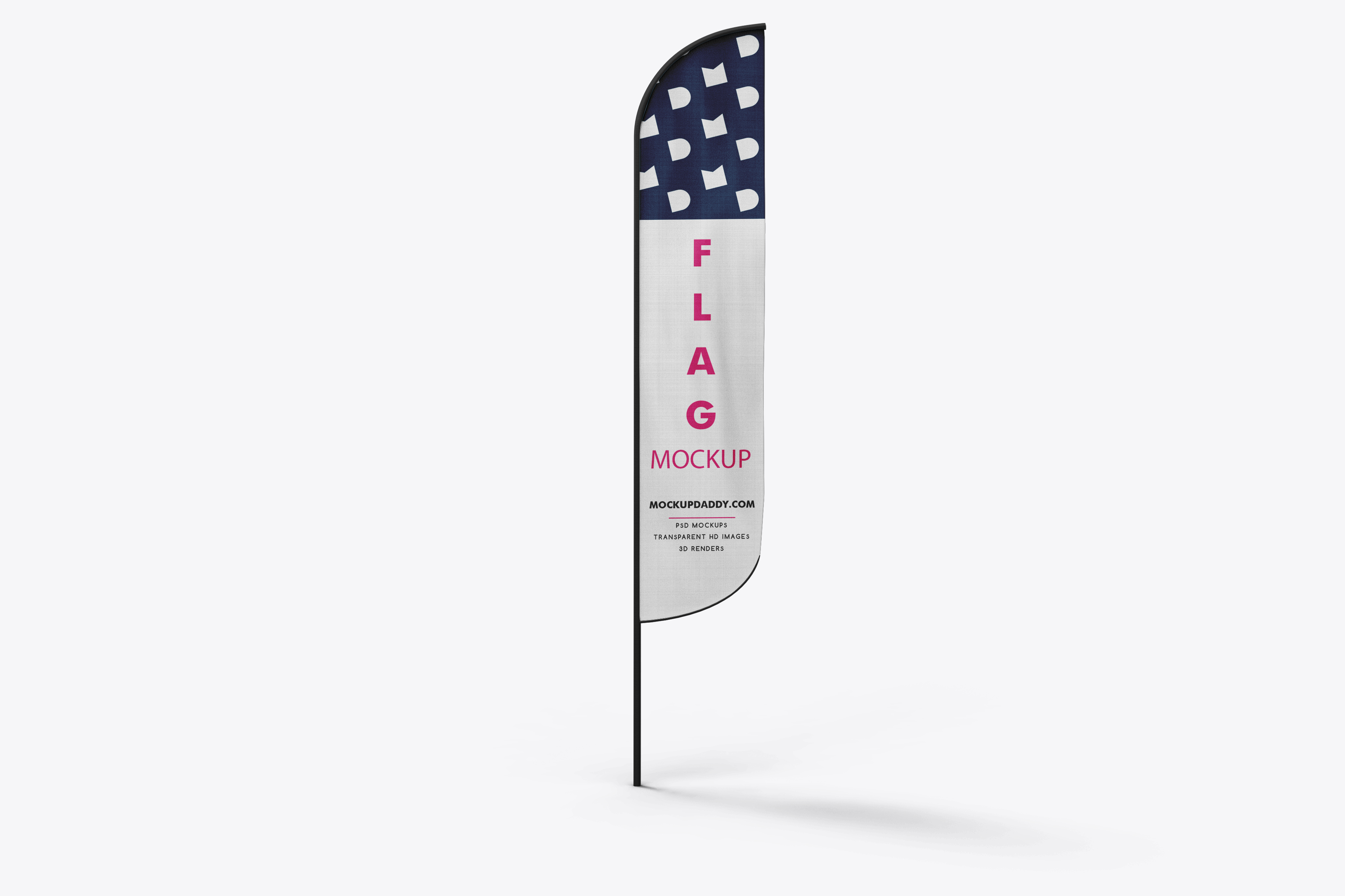 Download Vertical Flag Mockup - Mockup Daddy