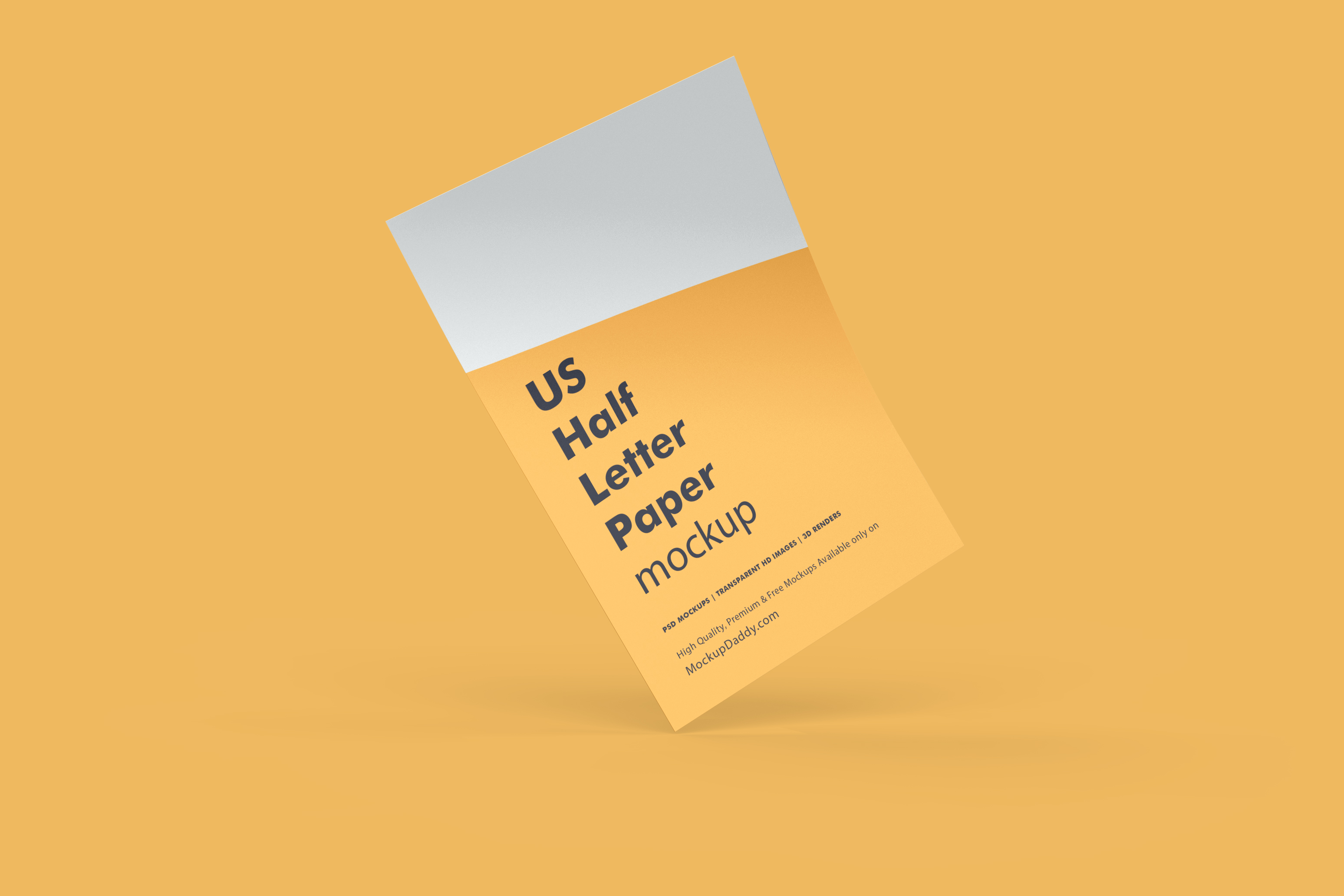 Download Half Us Letter Paper Mockup Mockup Daddy