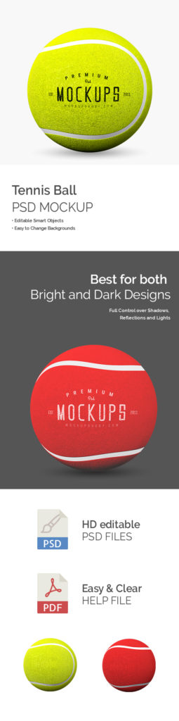 Tennis Ball Mockup - Mockup Daddy