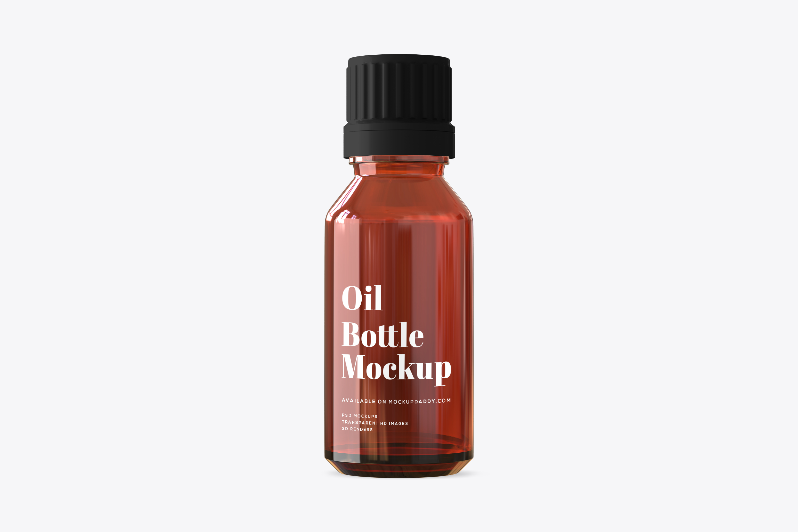 Download Amber Mini Oil Bottle Mockup - Mockup Daddy