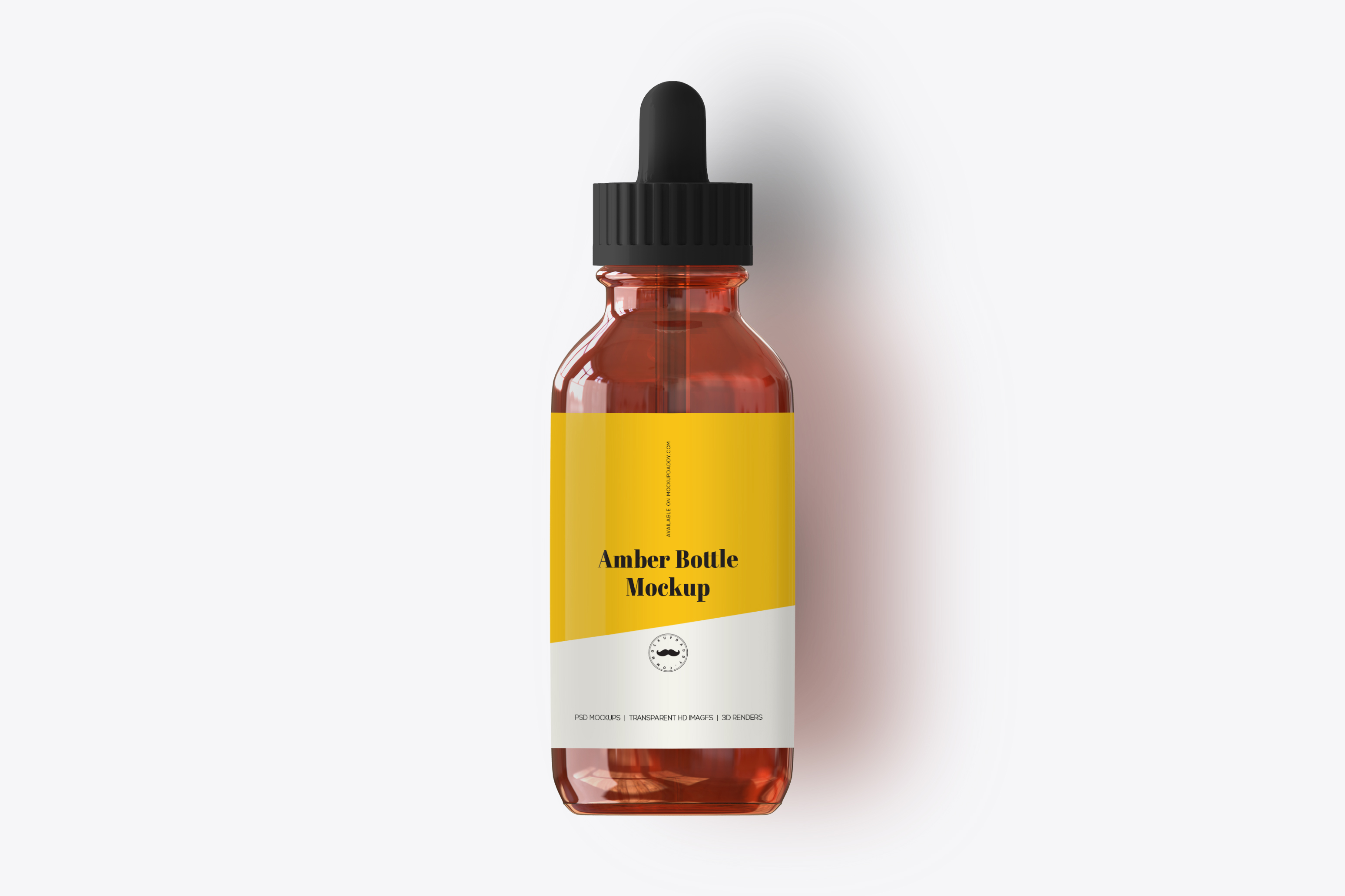 Dropper Amber Bottle Mock-Up - Mockup Daddy