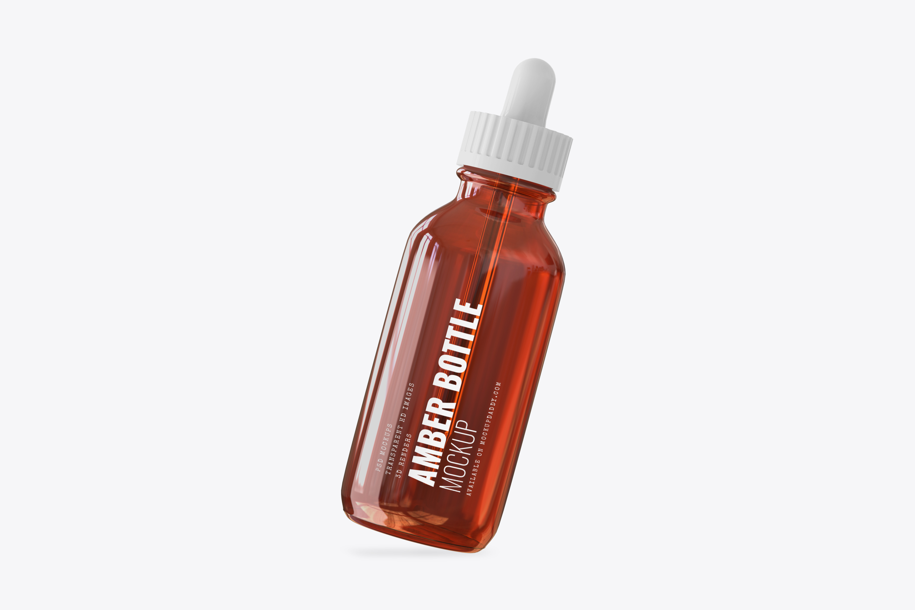 Download Dropper Amber Bottle Mock-Up - Mockup Daddy