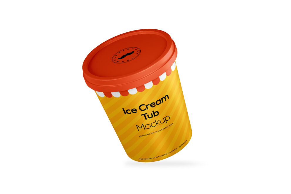 Ice Cream Bucket Mockup - Free Download Images High Quality PNG, JPG
