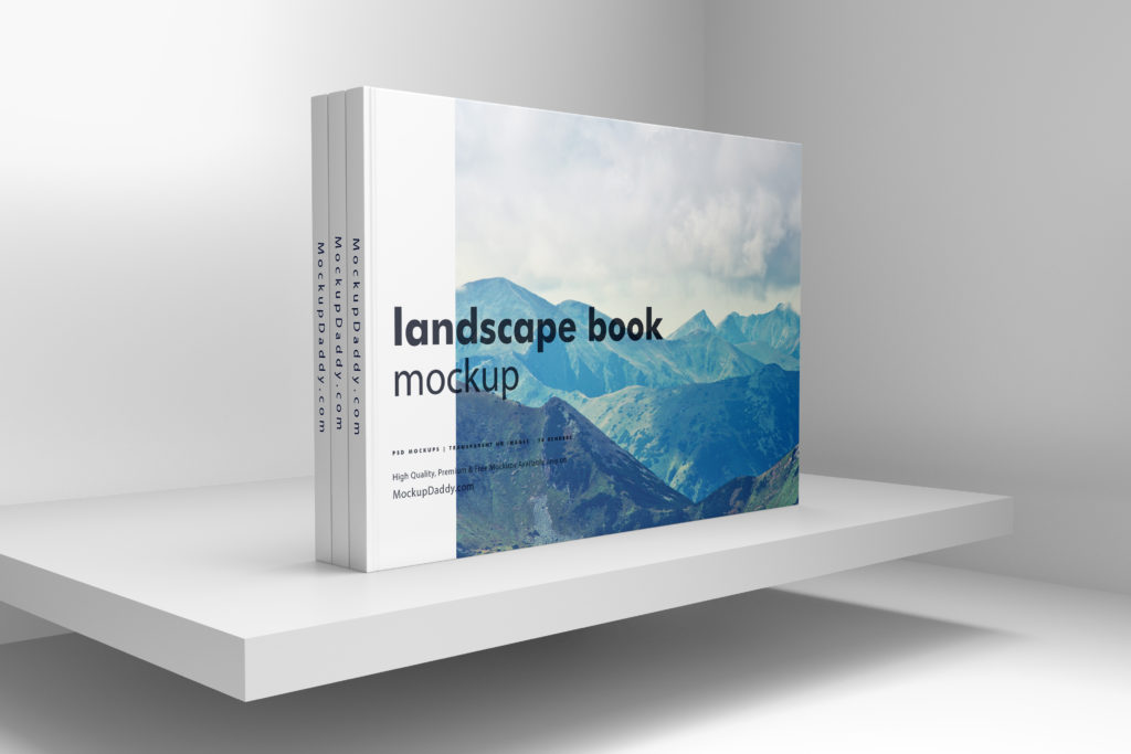 Download Landscape Book Mockup Mockup Daddy