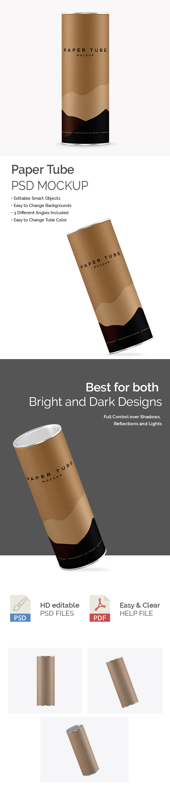 Download Long Paper Tube Can Mockup - Mockup Daddy