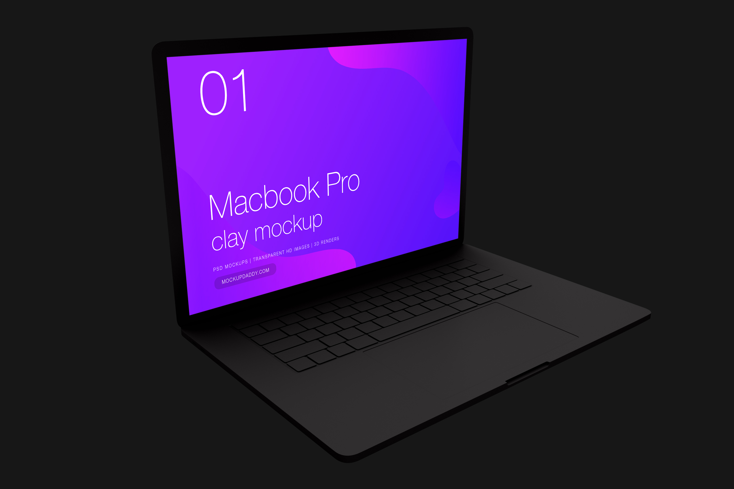 Download MacBook Pro 2019 Clay Mock-Up - Mockup Daddy