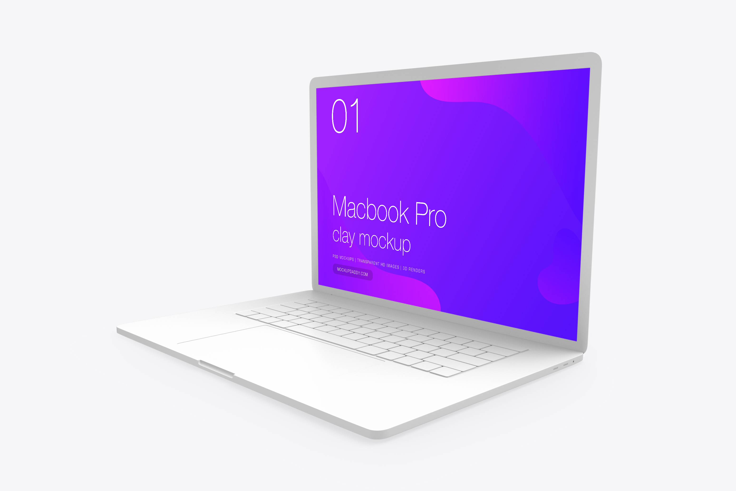 Download MacBook Pro 2019 Clay Mock-Up - Mockup Daddy