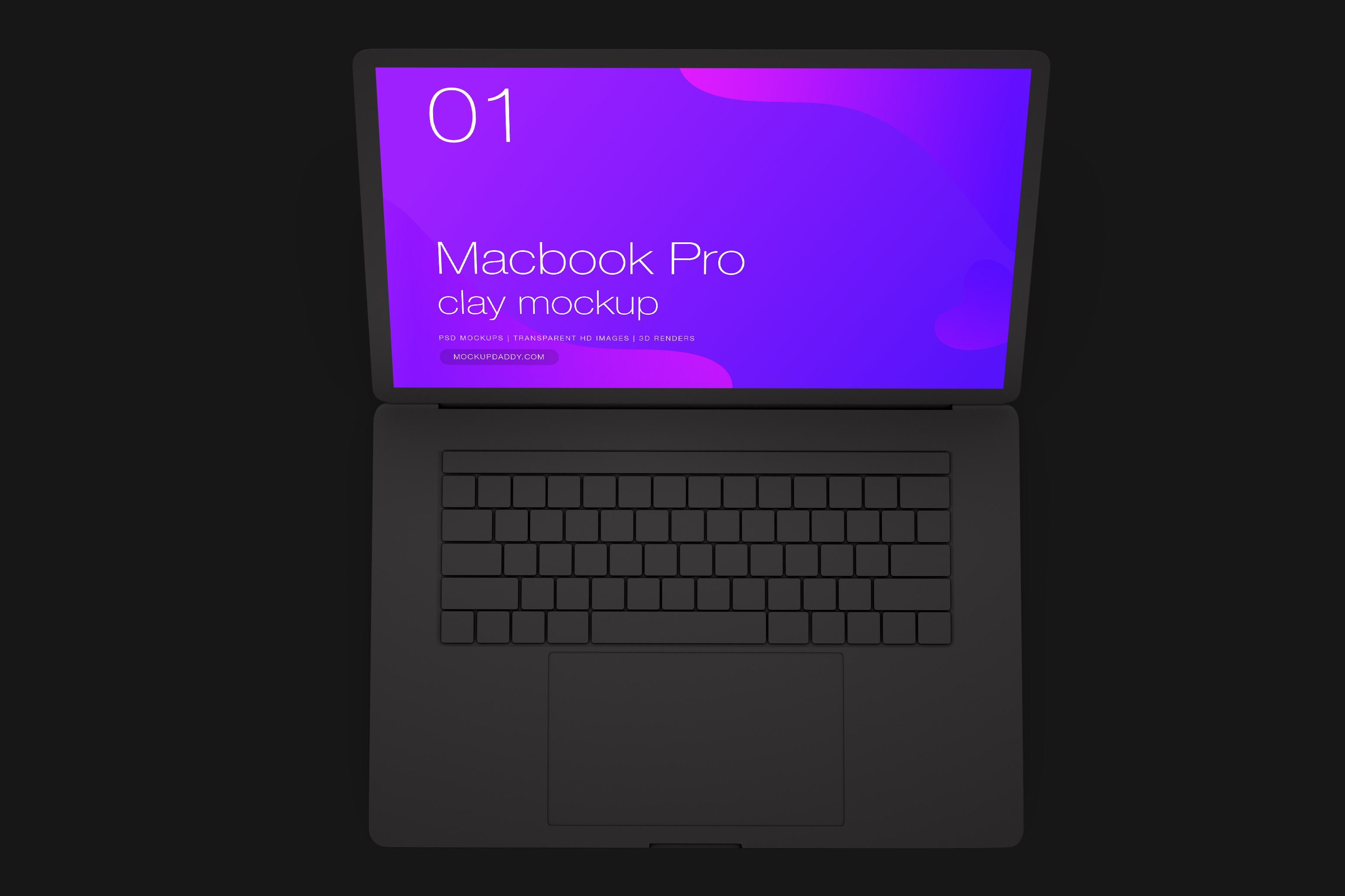 Download MacBook Pro 2019 Clay Mock-Up - Mockup Daddy