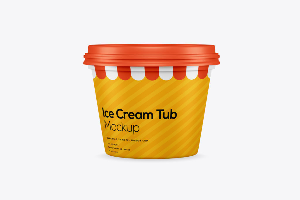 Mini Ice Cream Tub Mockup - Easy to Edit, Free Download Sample.