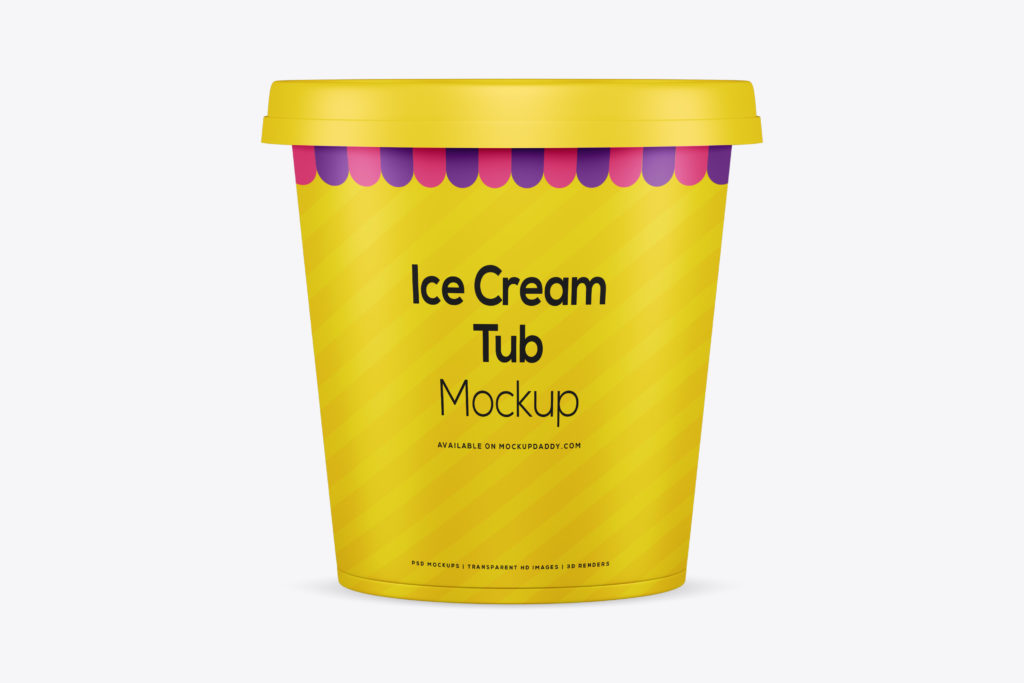 Download Regular Ice Cream Tub Mockup - Mockup Daddy