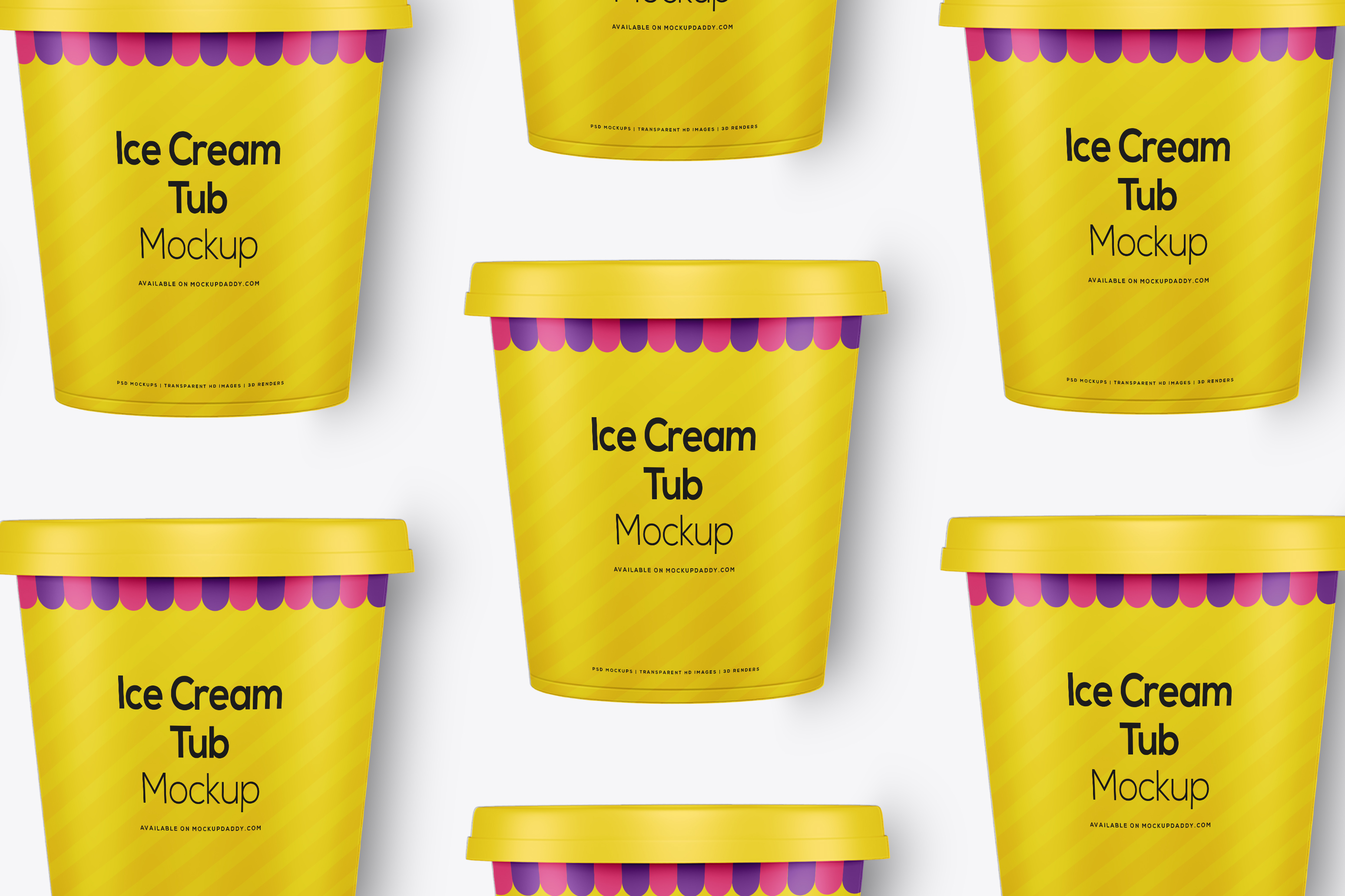 Download Regular Ice Cream Tub Mockup - Mockup Daddy