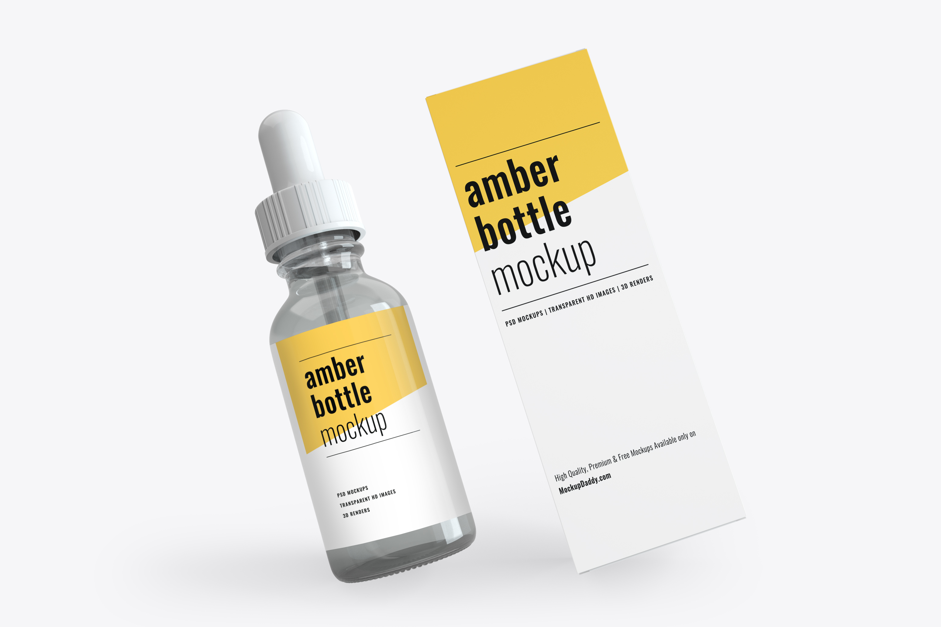 Download Transparent Dropper Bottle with Box Mockup - Mockup Daddy