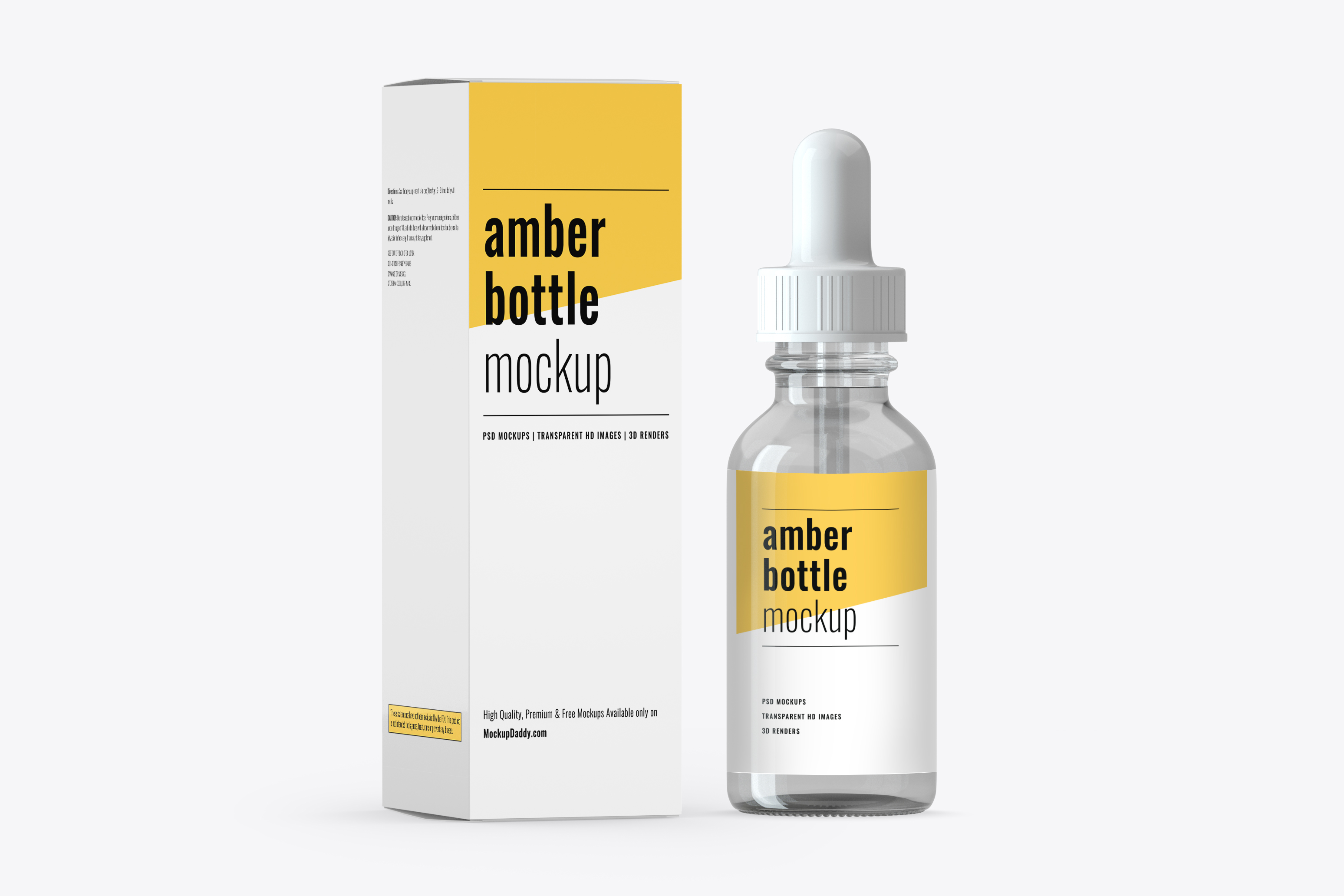 Download Transparent Dropper Bottle with Box Mockup - Mockup Daddy