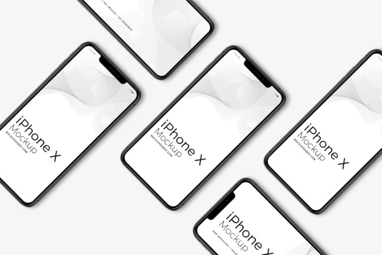 iPhone Xs Black Isometric Mockup Mockup Daddy