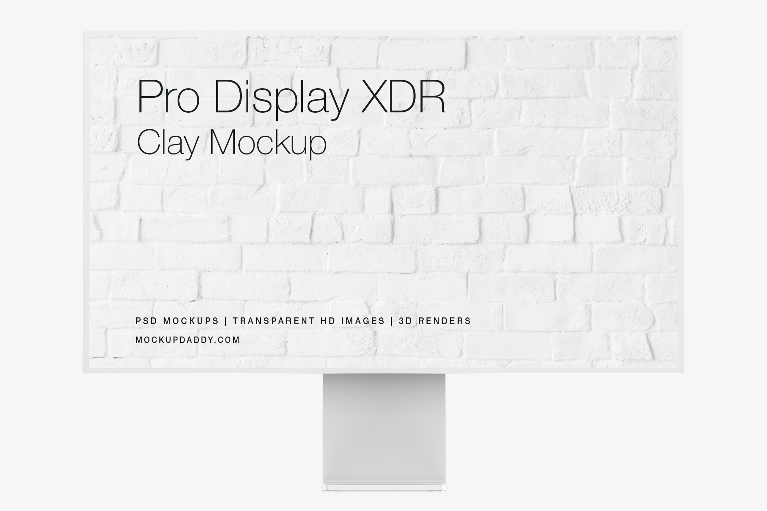 Download Apple Pro Display Xdr Clay Mockup Mockup Daddy