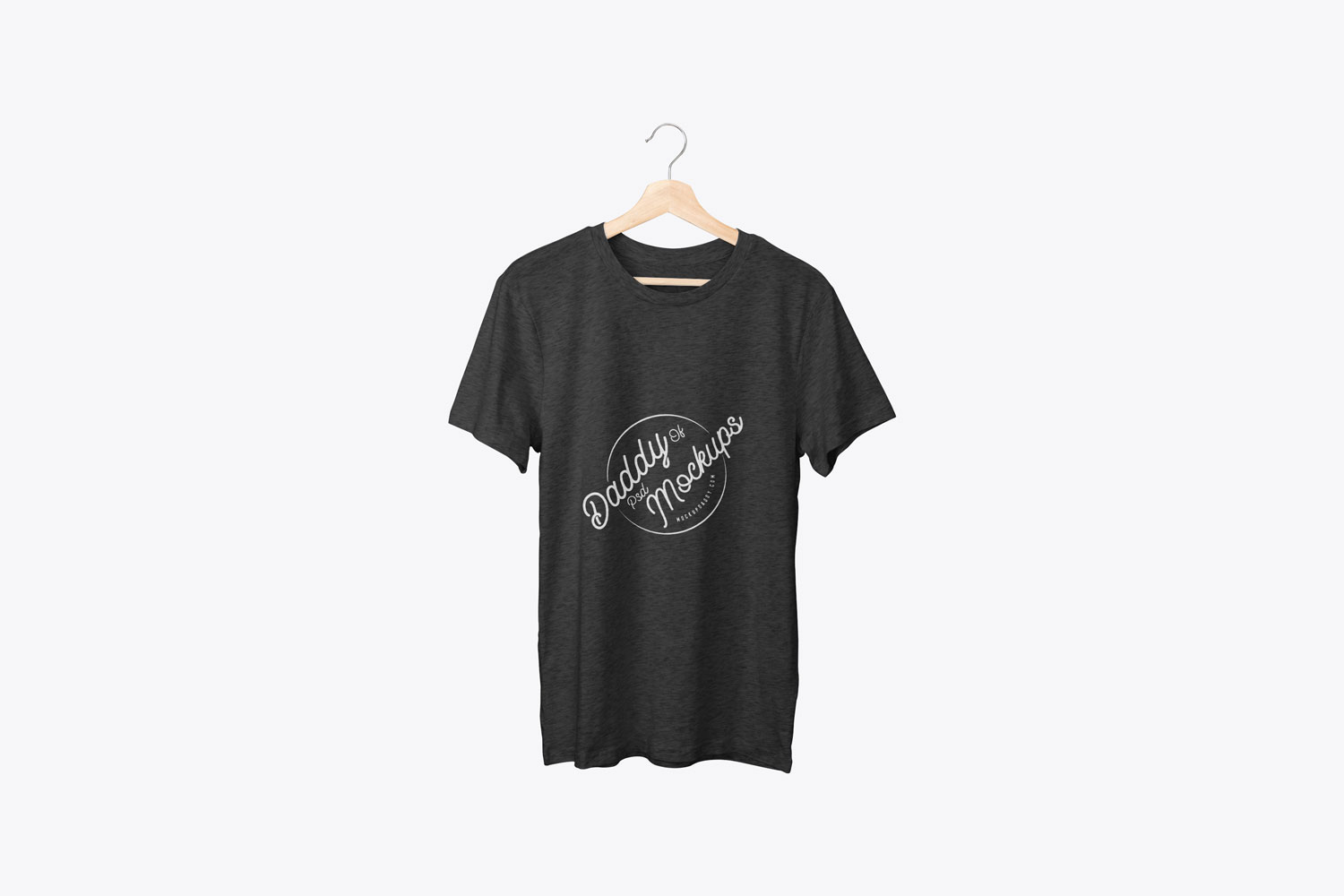 Buy > t shirt on hanger mockup > in stock