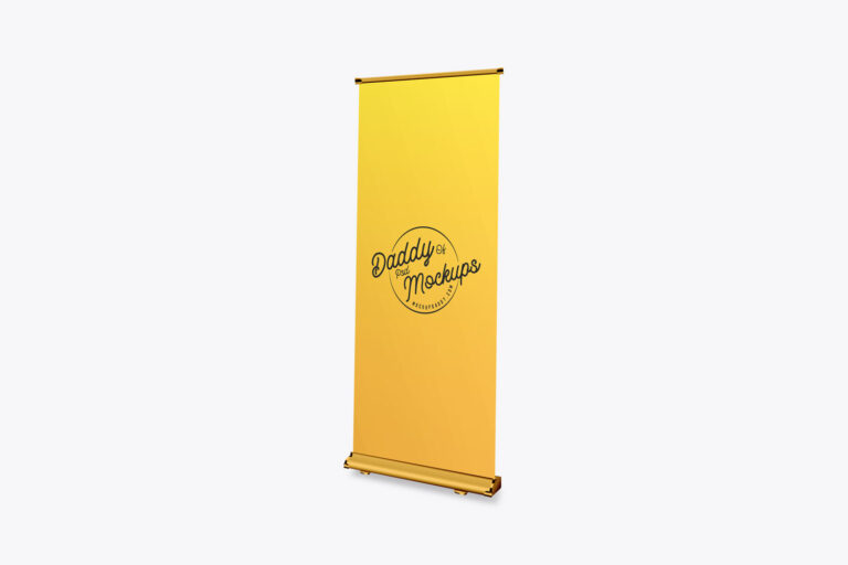 Download Roller Banner Mockup - Mockup Daddy