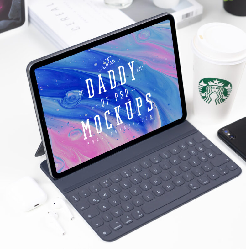 IPad Pro With Keyboard Mockup | Design Shack