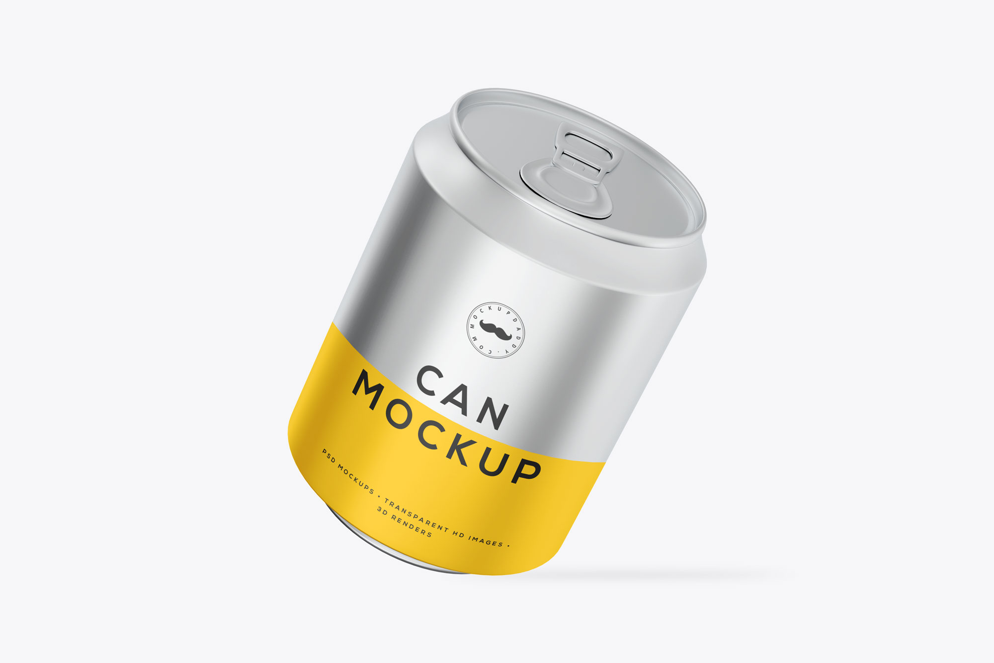 Floating Broad Can Mockup - Mockup Daddy