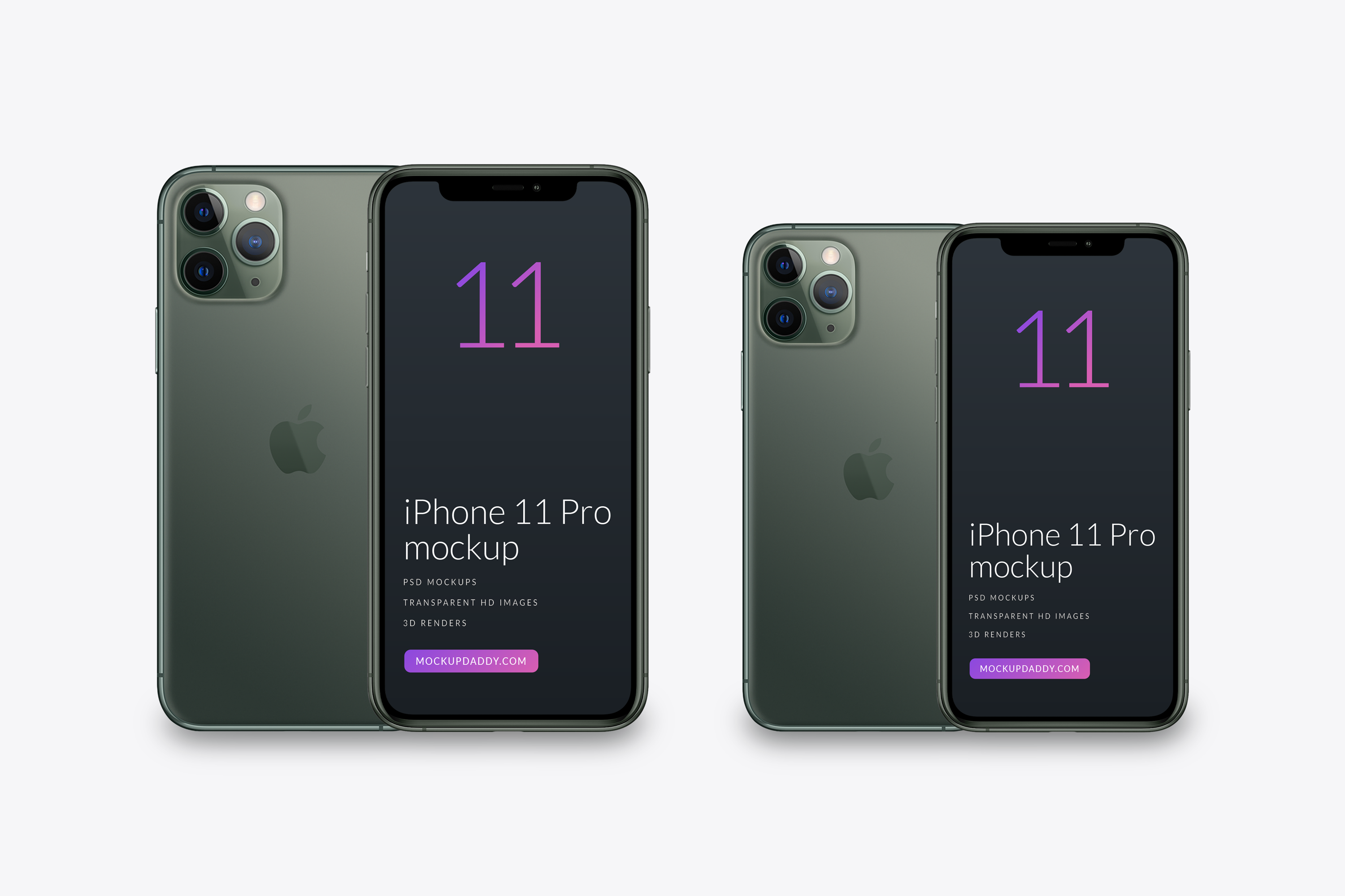 Download Free Apple iPhone 11 Pro and Max Mockup - Mockup Daddy