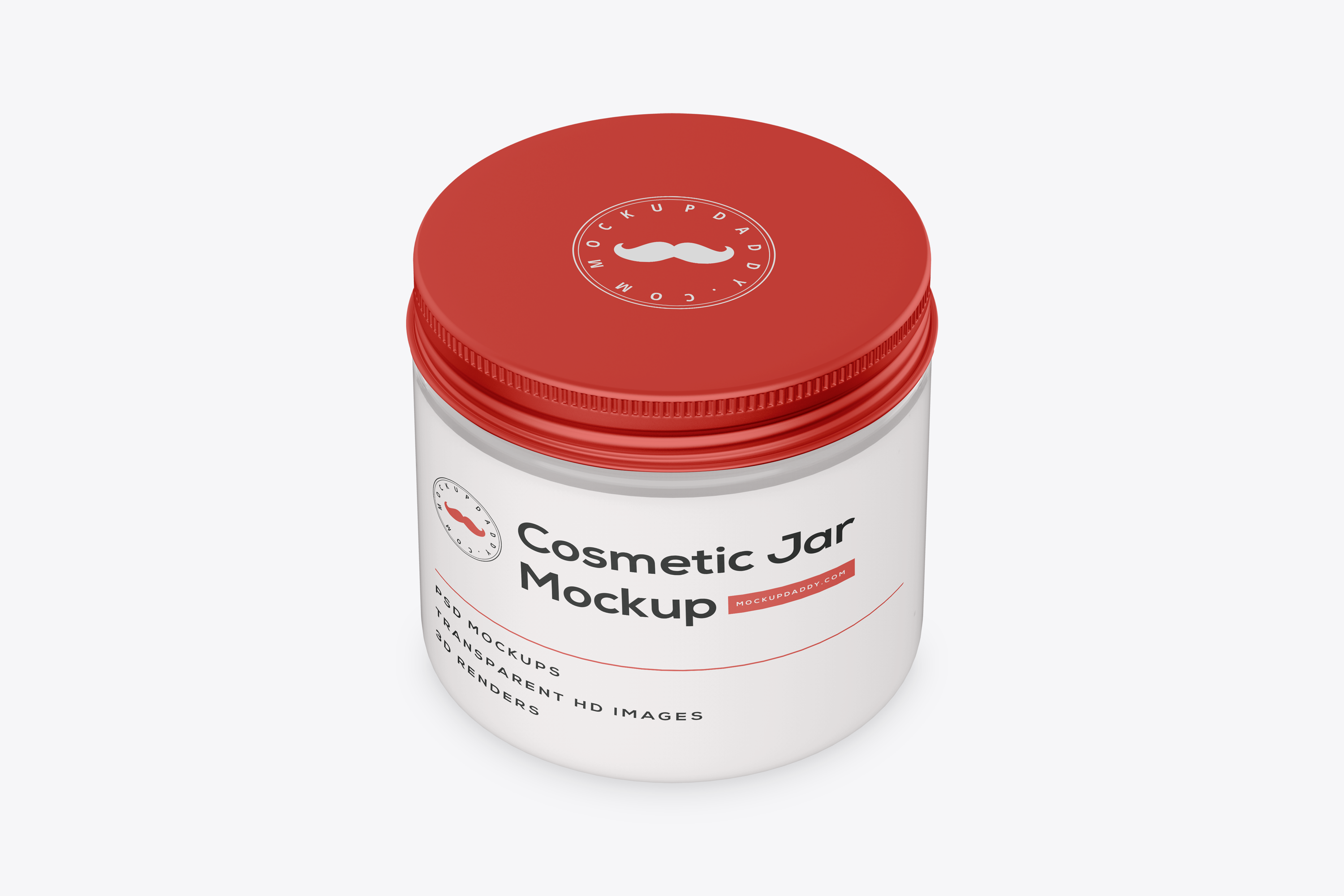 Download Cosmetic Clear Jar Mockup 4 Angles - Mockup Daddy