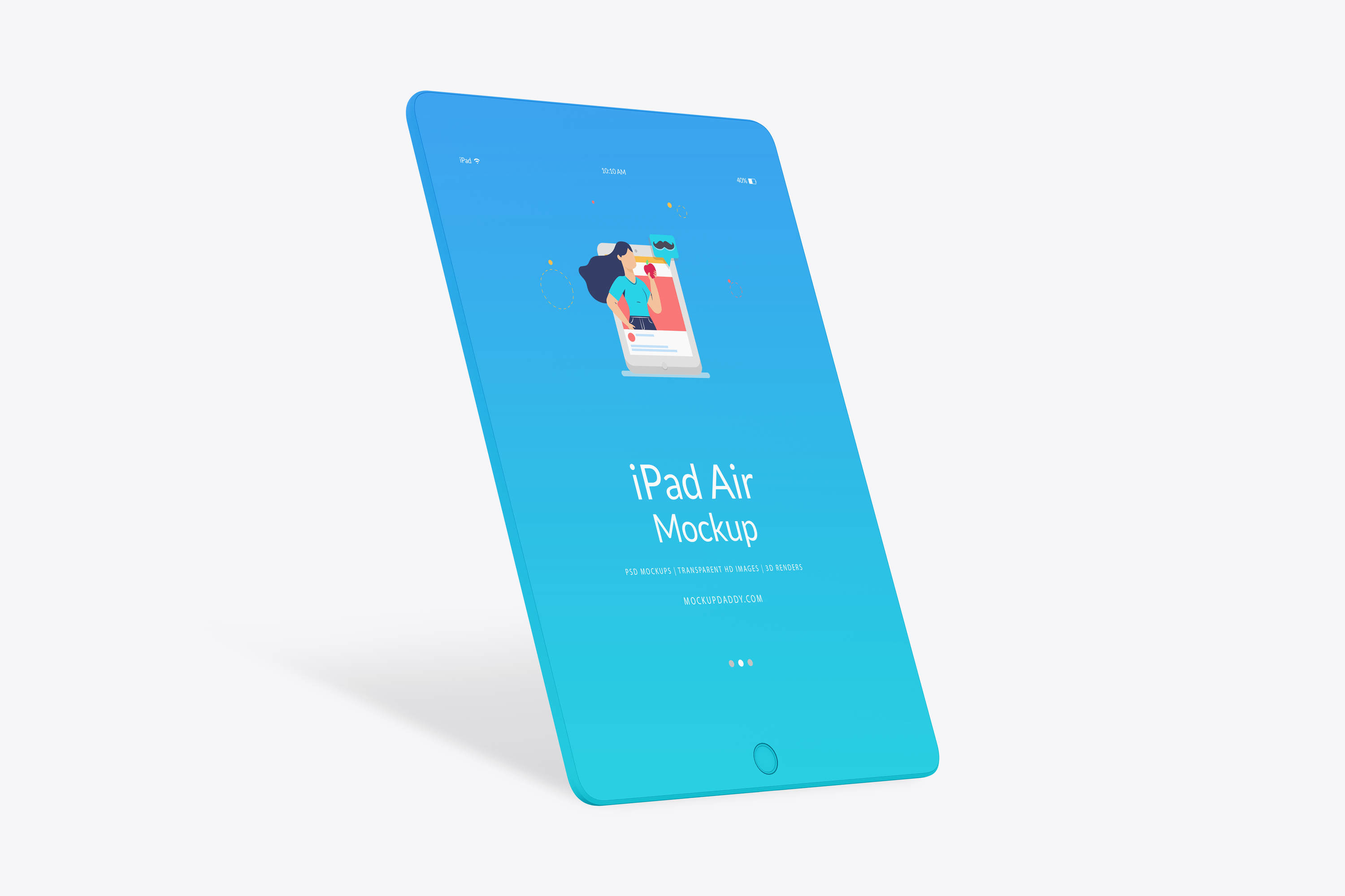 Download iPad Air Clay Mockup - Mockup Daddy