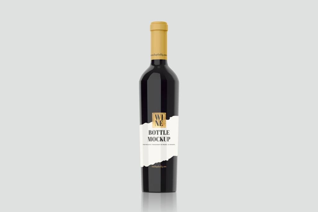 Download Free Download Wine Bottle Mockup - Mockup Daddy