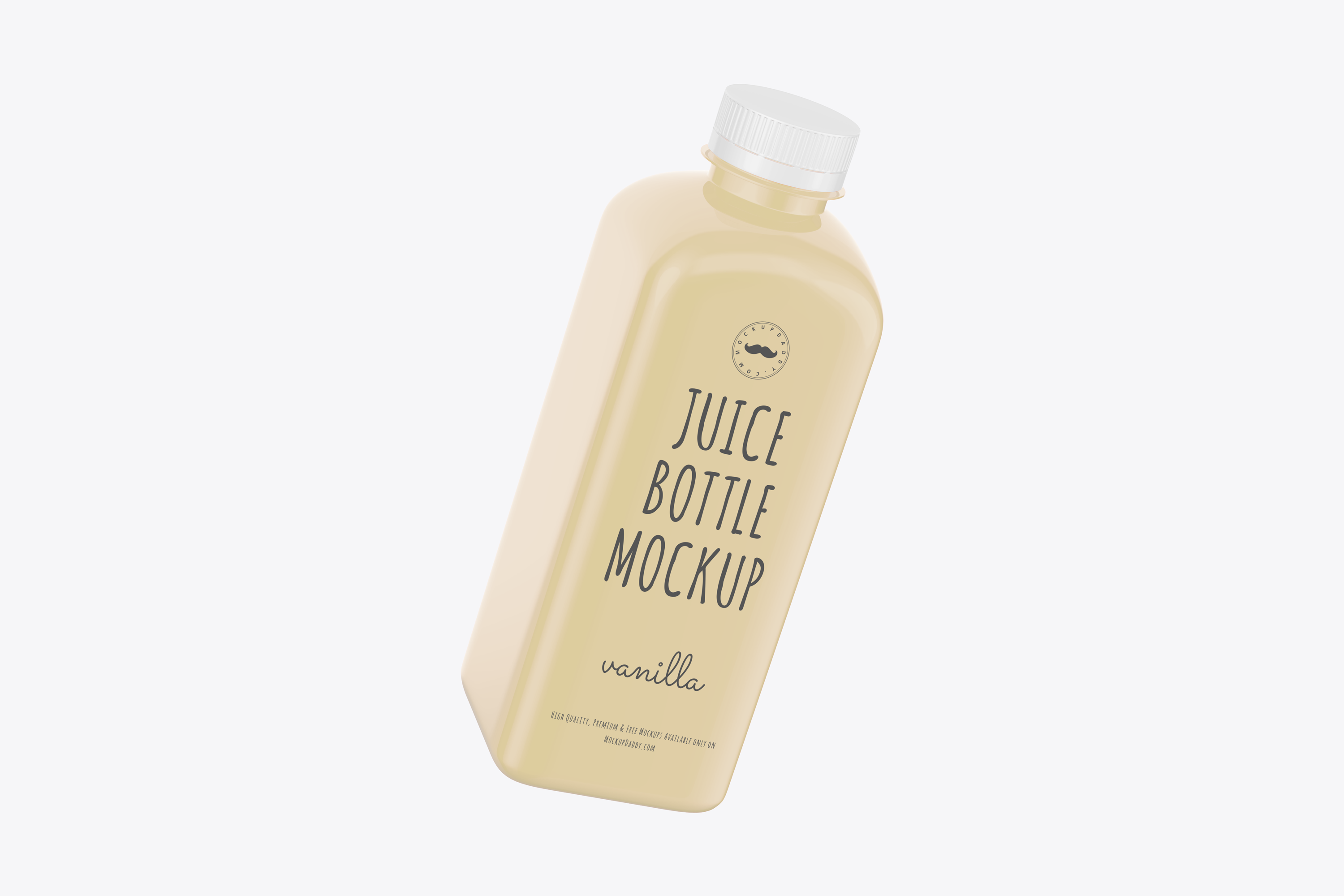 Download Vanilla Smoothie Bottle Mockup Mockup Daddy