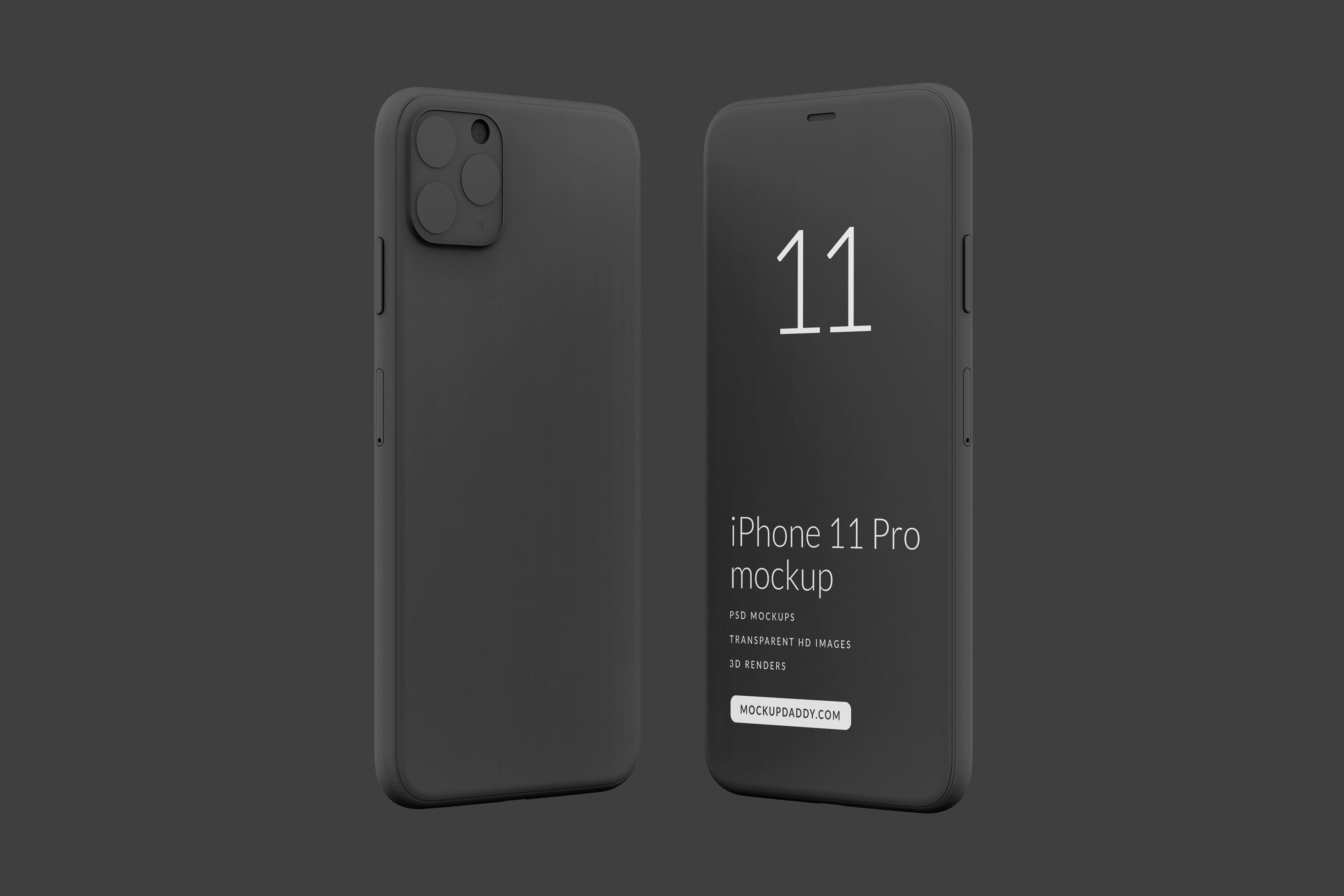 Download iPhone 11 Pro Clay Mockup 07 - Mockup Daddy