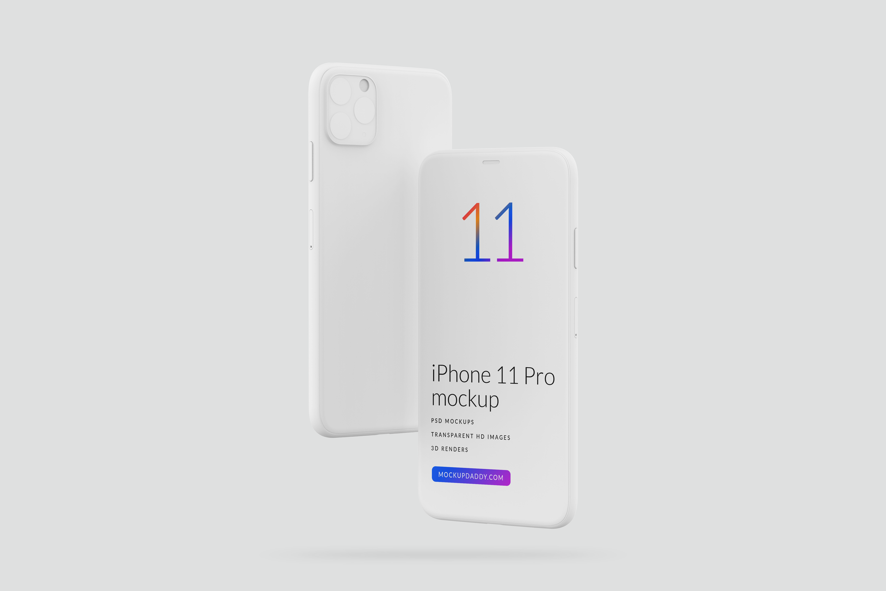 Download iPhone 11 Pro Clay Mockup 10 - Mockup Daddy