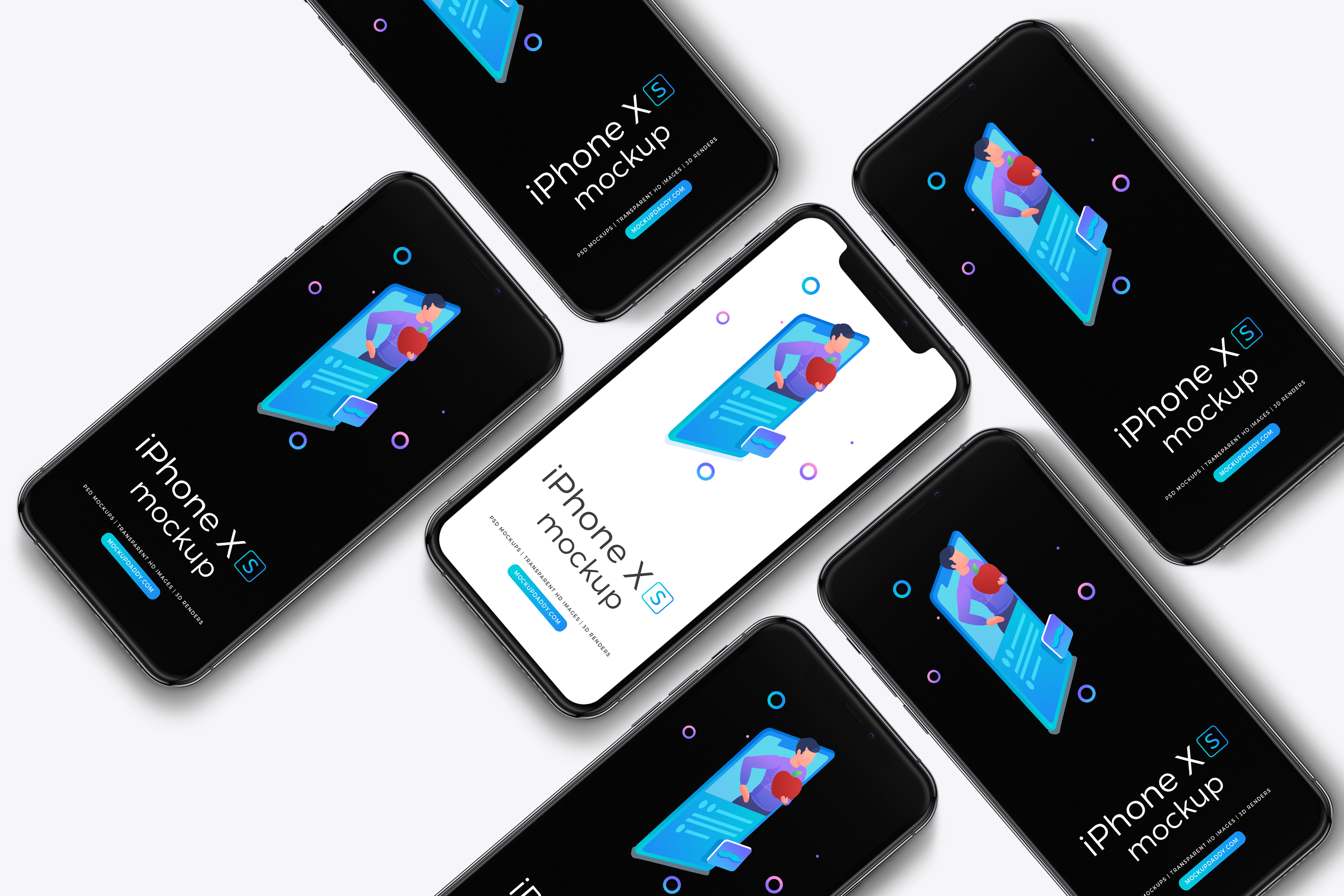 Download Realistic iPhone Xs Space Gray Mockups - Mockup Daddy