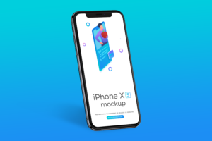 iPhone Xs Space Grey Psd Mockup 06