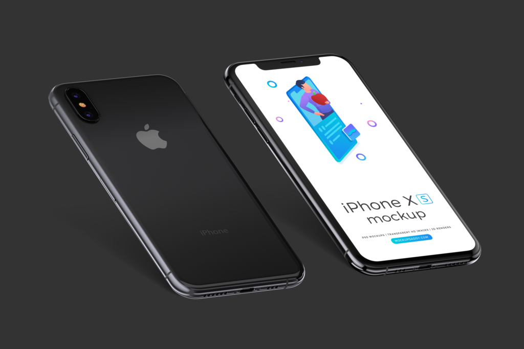 Download Realistic iPhone Xs Space Gray Mockups - Mockup Daddy