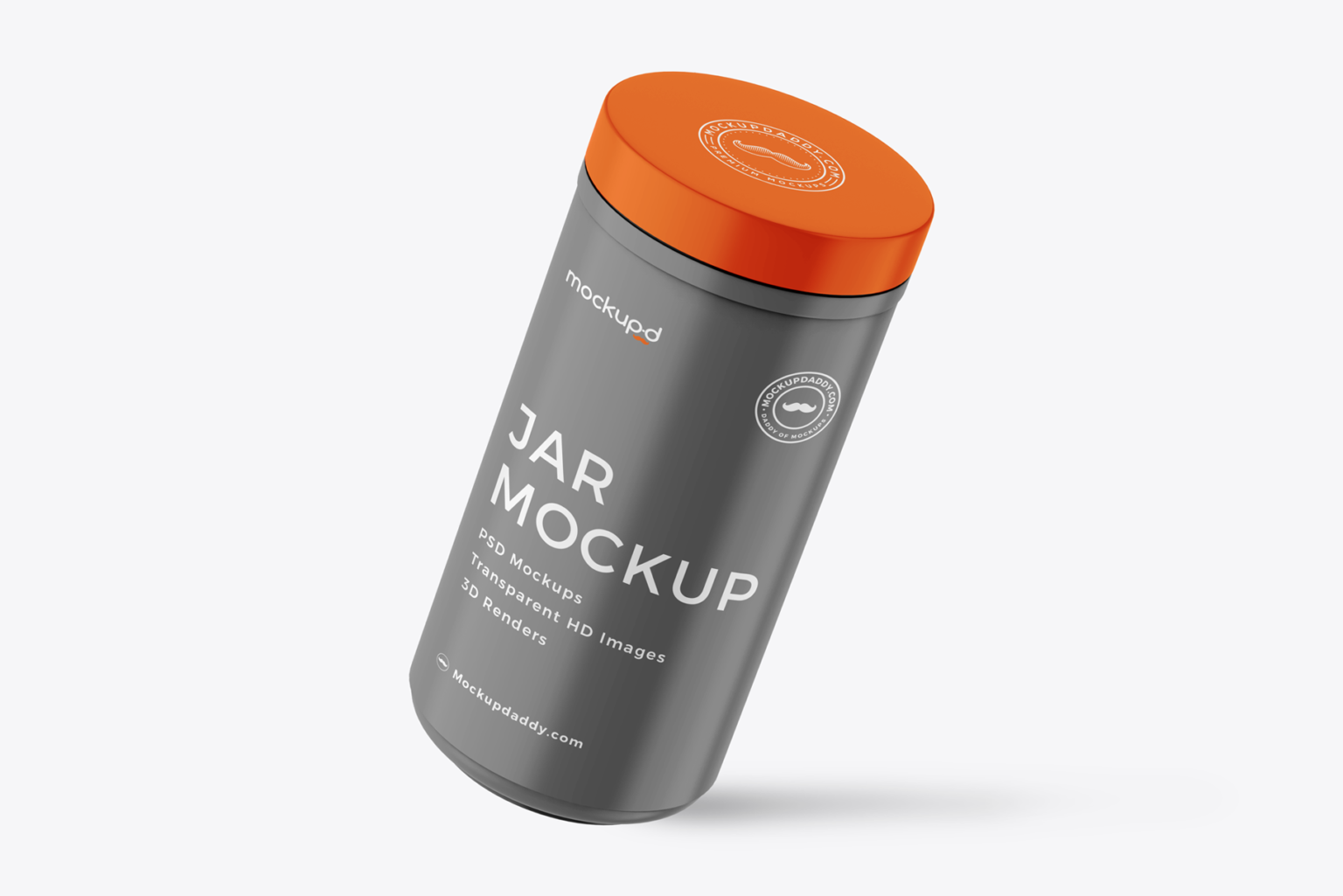 3D Supplement Jar Mockup - Mockup Daddy