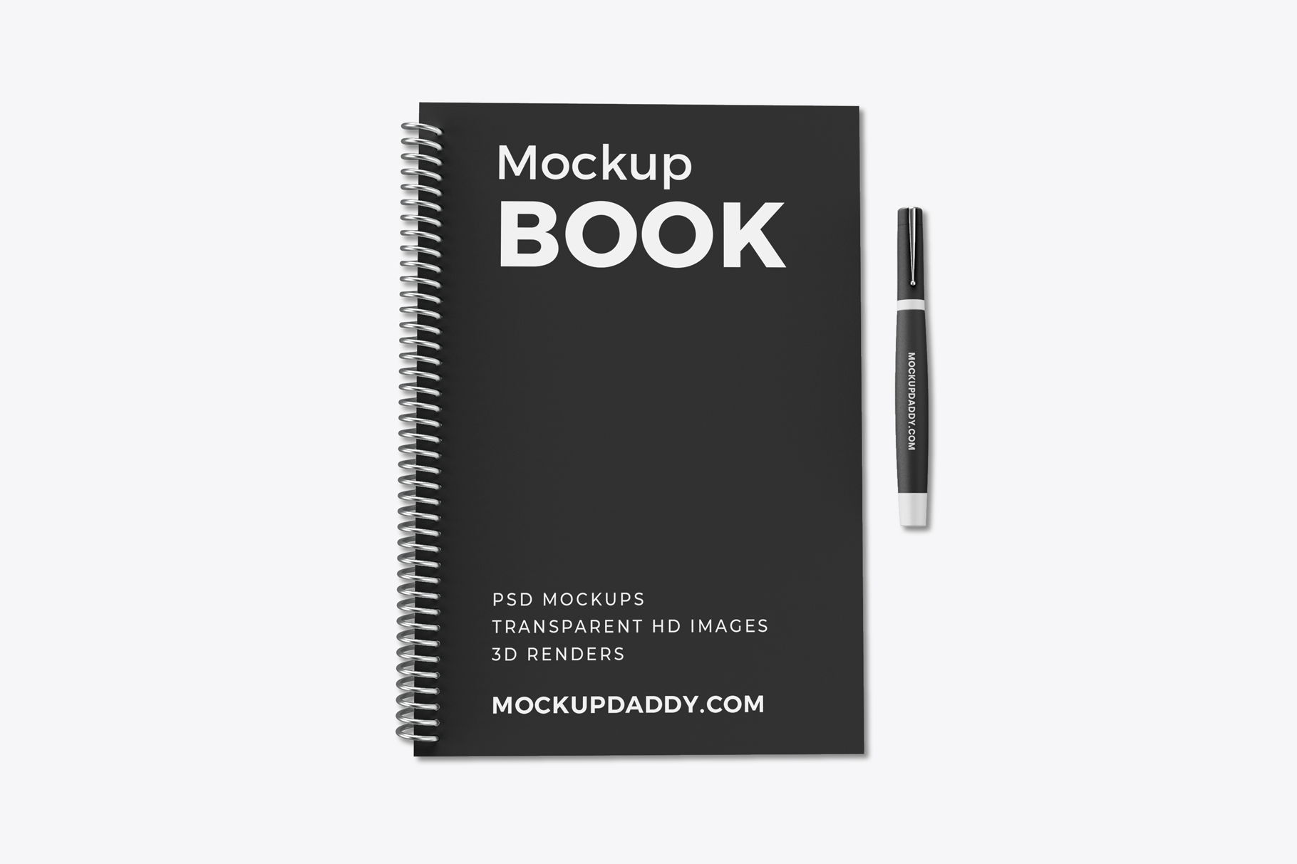 Download A4 Silver Spiral Notebook Mockup Mockup Daddy