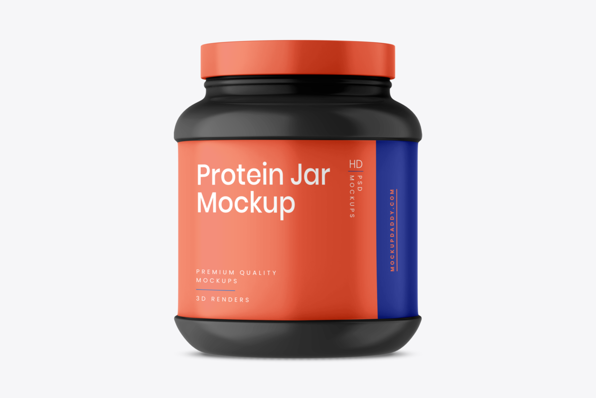 Protein Jar Psd Mockup - Mockup Daddy