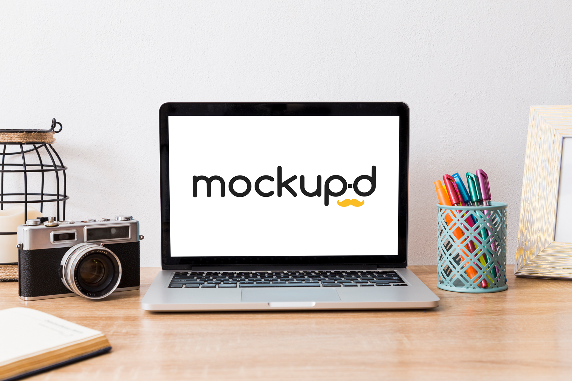 Workdesk Laptop Mockup - Mockup Daddy