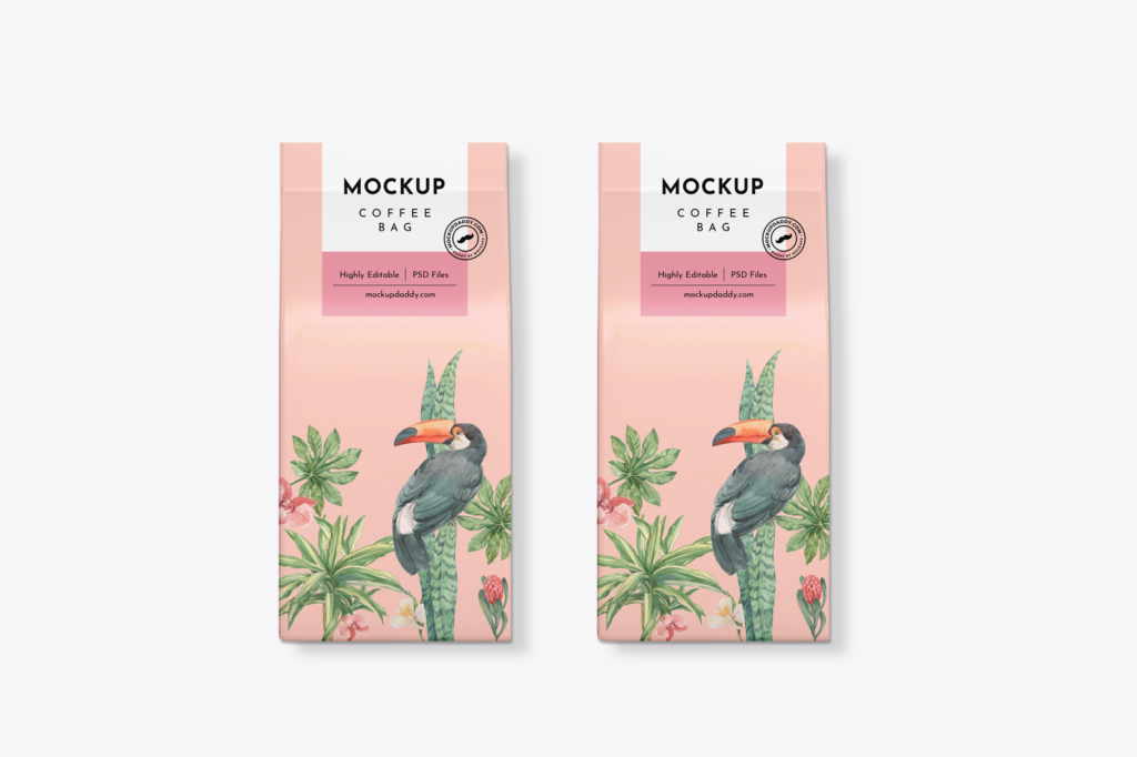 Download Retail Coffee Powder Bag Mockup - Mockup Daddy