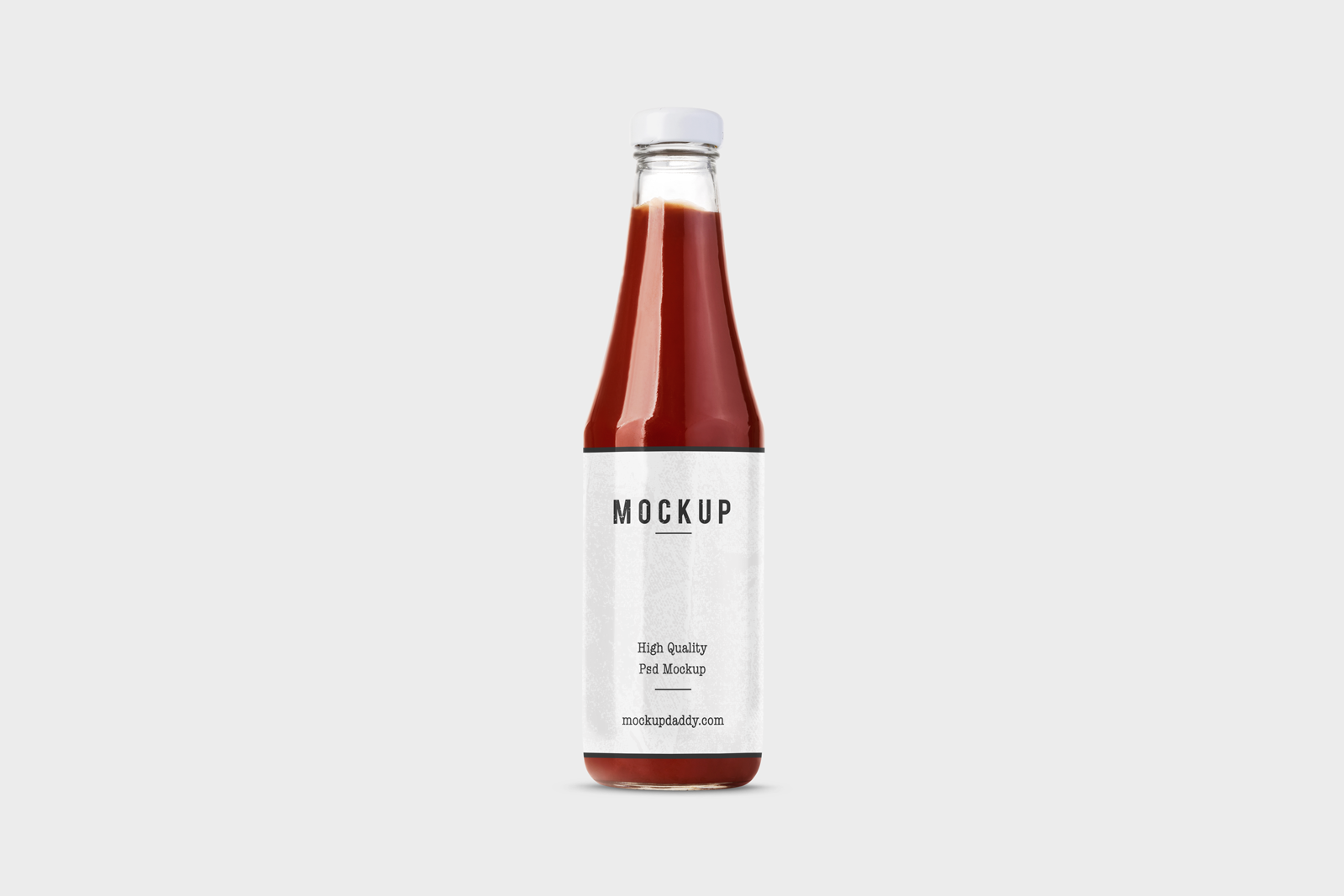 Clear Glass Tomato Ketchup Bottle Mockup - Free Download Images