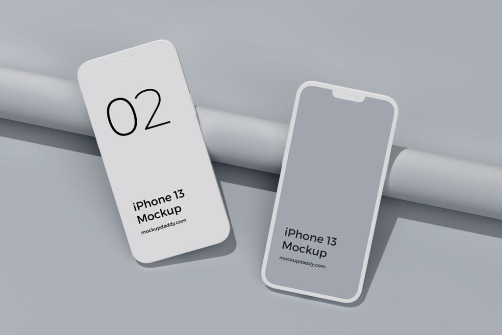 Apple iPhone 13 Clay Mockup - Mockup Daddy