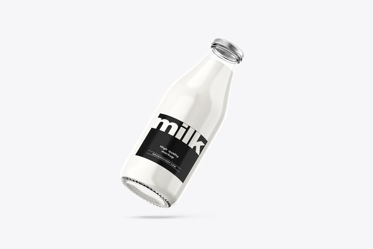 Milk Bottle Mockup(Big) - Mockup Daddy