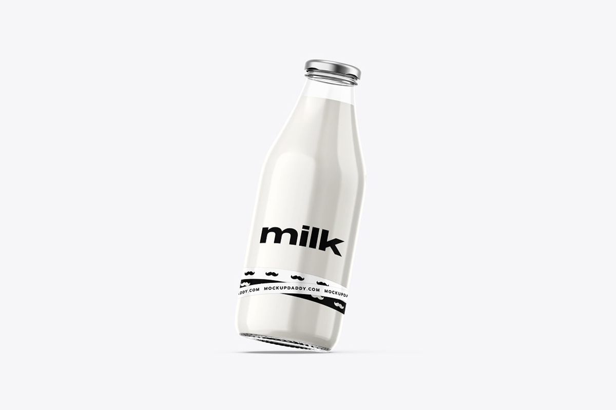 Milk Bottle Mockup(big) - Mockup Daddy