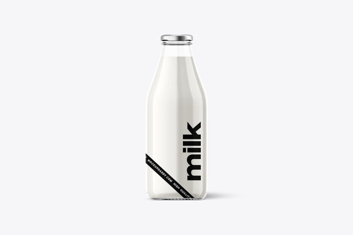 Milk Bottle Mockup(Big) - Mockup Daddy