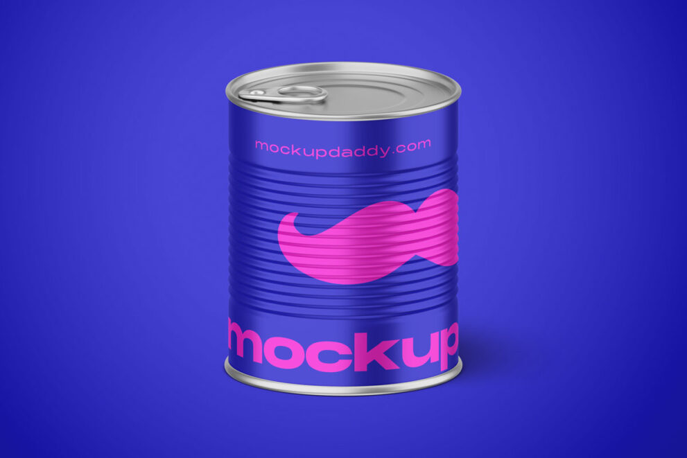 Large Food Can Mockup - Mockup Daddy