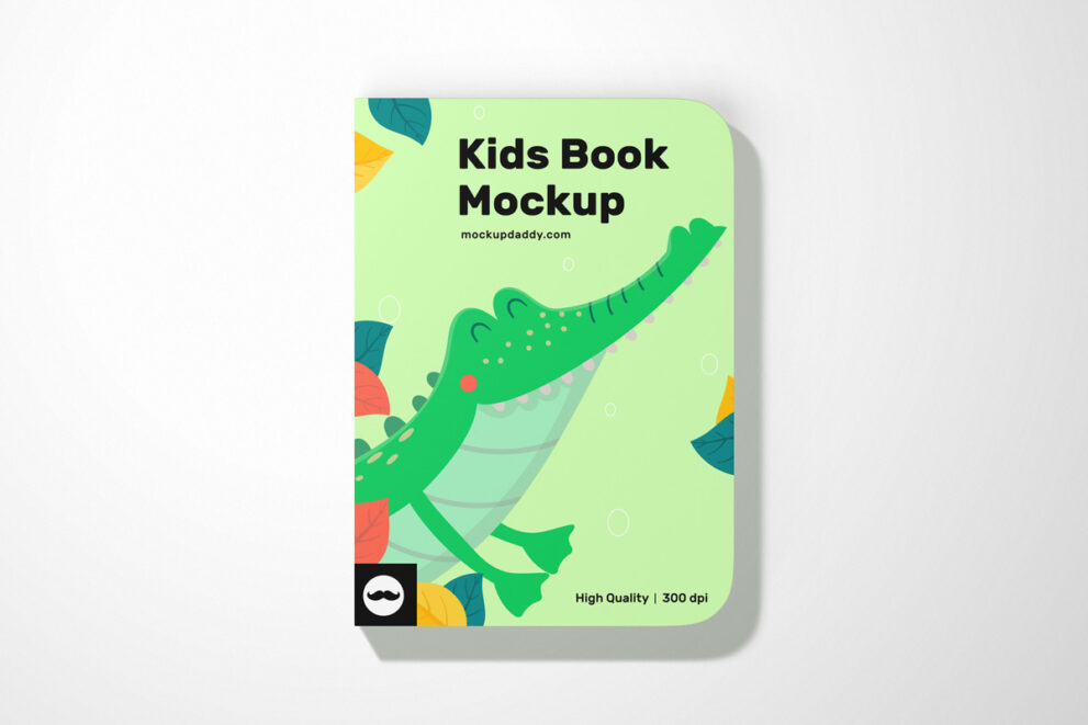 Rectangular Children's Book Mockup Free