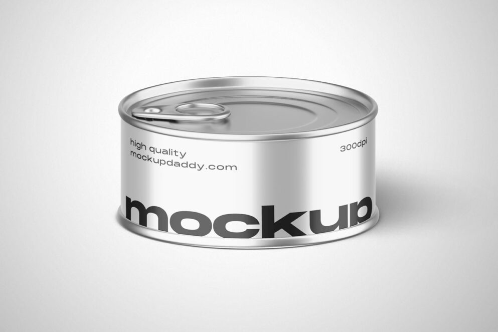 Small Food Can Mockup - Mockup Daddy