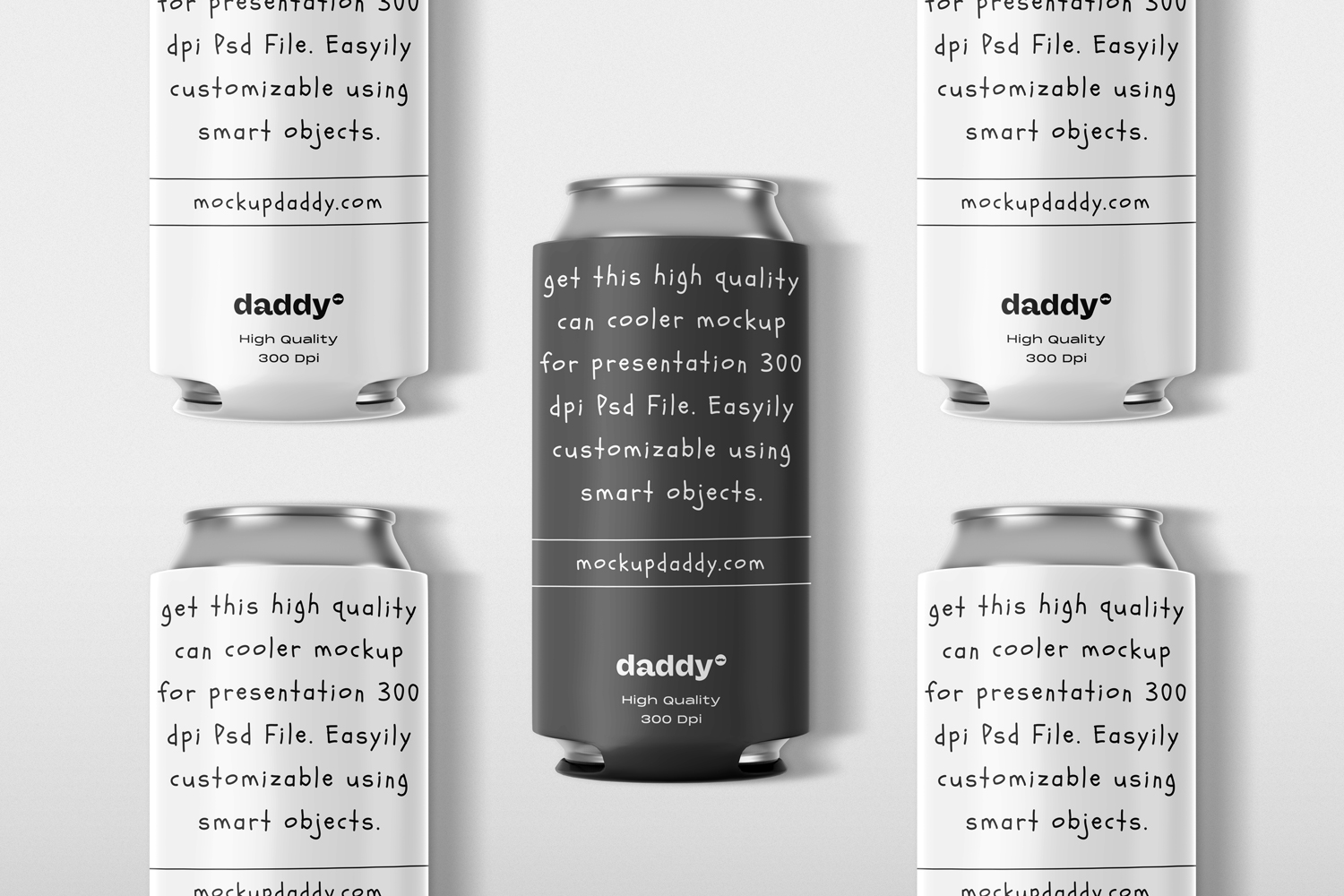 Download Free PSD 24 oz Can Cooler Mockup for Your Designs